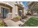 Elegant two-story home with a stone and gray front door at 264 Wallrock Ct, Ocoee, FL 34761