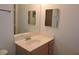 Bathroom with single sink vanity and mirror at 870 Regatta Bay Dr # 4-103, Orange City, FL 32763