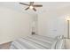 Bright bedroom with ceiling fan and access to hallway at 936 Jetway Street, Orange City, FL 32763