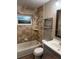 Clean bathroom with tub, toilet and vanity at 102 Aberdeen Dr, Fern Park, FL 32730