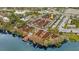 Aerial view of waterfront community with townhouses and a private dock at 1158 Calle Del Norte # D, Casselberry, FL 32707