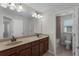 Bathroom with double vanity and shower/tub combo at 1267 Marley Ln, Winter Springs, FL 32708