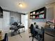 Home office with city-themed wall and built-ins at 16750 Toccoa Row, Winter Garden, FL 34787