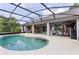 Screened in pool with a covered outdoor entertainment space at 17901 Coralwood Ln, Groveland, FL 34736