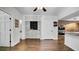 Dining room and kitchen area that includes a coffee bar and stainless oven at 2305 Leeward Cv, Kissimmee, FL 34746