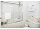 Bathroom with shower/tub combo and toilet at 2873 Sunstone Dr, Kissimmee, FL 34758