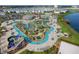 Aerial view of community pool, lazy river, and clubhouse at 2952 Protagonist St, Kissimmee, FL 34746