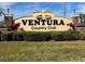 Entrance sign for Ventura Country Club, showcasing the community's name and landscaping at 3002 Clubview Dr, Orlando, FL 32822