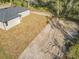 Aerial view showcasing a home's backyard with new sod at 413 Ruby Ave, Deland, FL 32724