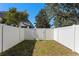 Small, fenced backyard with grassy area at 622 Glastonbury Dr, Orlando, FL 32825