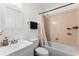 Bathroom with tub, toilet, and white vanity at 622 Glastonbury Dr, Orlando, FL 32825