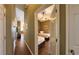 Hallway showing views into bedroom and kitchen at 1138 Mariner Cay Dr, Haines City, FL 33844