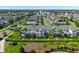 A lovely aerial view of homes in an organized neighborhood, surrounded by lush landscaping and greenery at 11526 Comic Aly, Orlando, FL 32832
