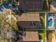 Top-down view of house showing roofline and backyard pool at 13013 Quail Ct, Orlando, FL 32828