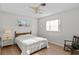 This bright and sunny bedroom is carpet free with lots of light coming through large windows at 2823 Cady Way, Winter Park, FL 32792
