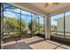 Screened porch with brick pavers and ceiling fan at 308 Vestrella Dr, Kissimmee, FL 34759