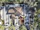 Top-down view of unique home's roofline and layout at 706 Santa Cruz Ln, Howey In The Hills, FL 34737