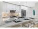 Modern kitchen with white cabinets and marble countertops at 806 Palmer St, Orlando, FL 32801