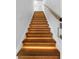 Modern staircase with LED lighting and wood treads at 806 Palmer St, Orlando, FL 32801