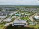 Aerial view of community with pool and clubhouse at 9062 Sperry St, Orlando, FL 32827