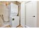 Stackable washer and dryer in laundry closet at 140 Gladesdown Ct, Deland, FL 32724