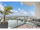 Spacious balcony with city and lake views, seating area, and modern decor at 150 E Robinson St # 3107, Orlando, FL 32801