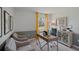 Home office with gray chairs, a desk, and built in shelving at 2994 Salisbury Ave, Haines City, FL 33844