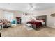 Bedroom with king bed and carpet at 308 Willowbay Ridge St, Sanford, FL 32771