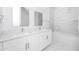 Modern bathroom with double vanity and marble shower at 368 Famagusta Dr, Davenport, FL 33896