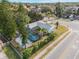 Aerial view showcasing a home's pool and backyard at 922 Fort Smith Blvd, Deltona, FL 32738