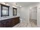 Elegant bathroom with double vanity and walk-in closet at 131 Bristol Forest Trl, Sanford, FL 32771