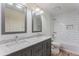 Updated bathroom with double vanity and subway tile at 131 Bristol Forest Trl, Sanford, FL 32771