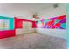 Bright bedroom with colorful walls and ceiling fan at 131 Bristol Forest Trl, Sanford, FL 32771