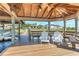 Covered dock with seating area, offering shade and lake views at 15550 Avenue Of The Arbors, Winter Garden, FL 34787