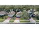 Aerial view of a residential neighborhood with multiple houses at 2311 Caledonian St, Clermont, FL 34711