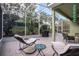 Relaxing screened patio with outdoor seating at 2311 Caledonian St, Clermont, FL 34711