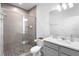 Modern bathroom with a shower and modern fixtures at 4485 Lions Gate Ave, Clermont, FL 34711