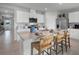 Kitchen island with seating, perfect for casual dining at 475 Taylor Groves Dr, Lake Wales, FL 33898