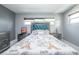 Bedroom with gray and white decor at 5006 Monet Ave, Belle Isle, FL 32812