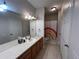 Clean bathroom with vanity, shower, and toilet at 6100 Stevenson Dr # 105, Orlando, FL 32835