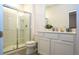 Clean bathroom with walk-in shower, toilet and vanity at 6152 High Seas Dr, Orlando, FL 32821