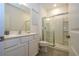 Clean bathroom with a shower/tub combo and white vanity at 6152 High Seas Dr, Orlando, FL 32821