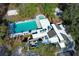 Aerial view of community pool and clubhouse at 748 N Gretna Ct, Winter Springs, FL 32708