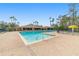 Community swimming pool with a brick patio at 14783 Yorkshire Run Dr, Orlando, FL 32828