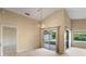 Dining room with access to backyard and a chandelier at 14783 Yorkshire Run Dr, Orlando, FL 32828