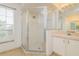 Bathroom boasts a shower stall and updated vanity at 2543 Sage Dr, Kissimmee, FL 34758