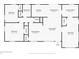 Floor plan showing a 3 bedroom, 2 bathroom home at 2913 W Amelia St, Orlando, FL 32805