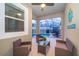 Covered patio featuring seating area and a view of the screened in pool at 2974 Protagonist St, Kissimmee, FL 34746