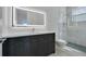 Modern bathroom with updated vanity and walk-in shower at 3032 Kensington Ave, Davenport, FL 33837