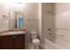 Clean bathroom with tub, toilet and vanity at 4617 Harvest Row Ln, St Cloud, FL 34772